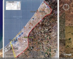 Der Gazasreifen auf Google-Earth