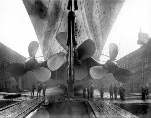 Die mächtigen Propeller der Titanic