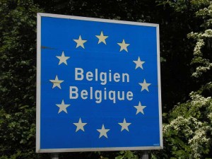 Grenzschild zu Belgien